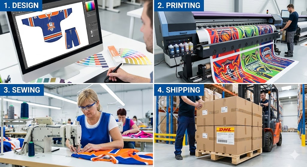 infographic-flowchart-of-custom-sportswear-manufacturing-process-shenzhen-factory