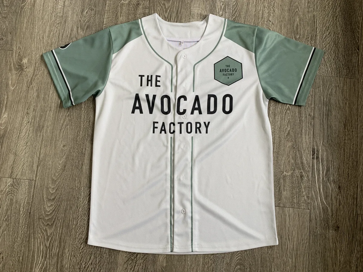 Button-Up Baseball Jersey – Cream & Sage - custom sportswear manufacturer Glory Ground Apparel