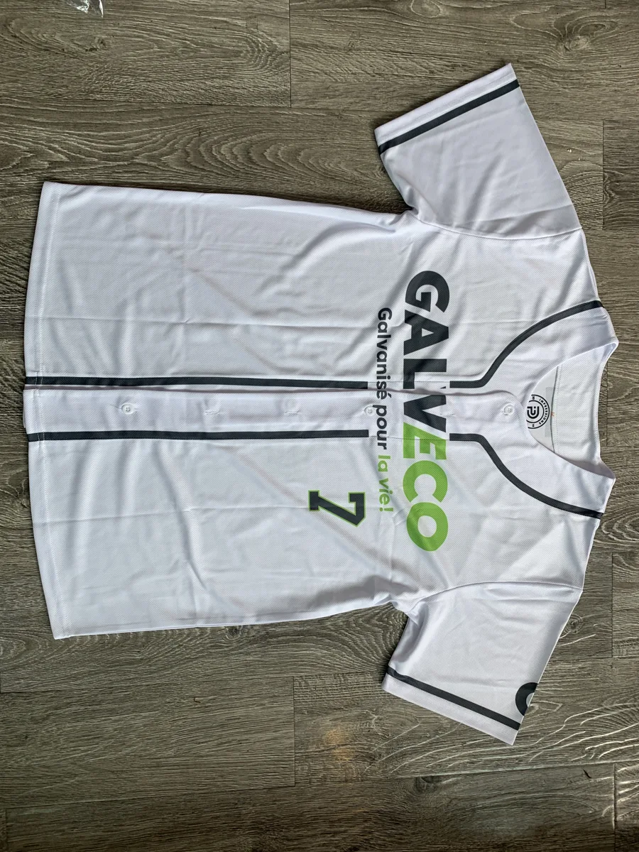 Baseball Jersey – White Script Front - custom sportswear manufacturer Glory Ground Apparel