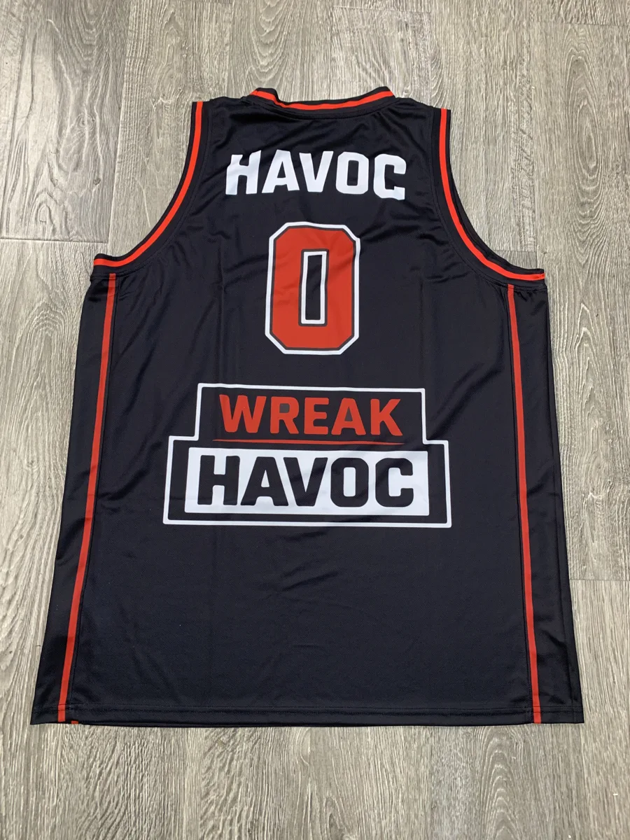 Basketball Jersey – Black with Red Trim - custom sportswear manufacturer Glory Ground Apparel