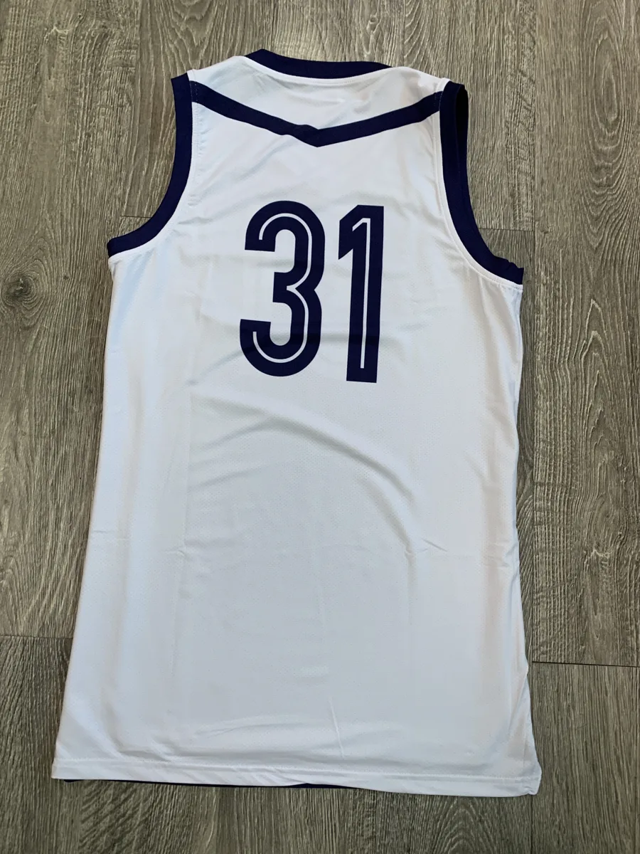 Basketball Jersey – White with Navy Trim - custom sportswear manufacturer Glory Ground Apparel