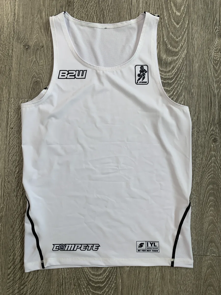 Performance Basketball Singlet – White - custom sportswear manufacturer Glory Ground Apparel