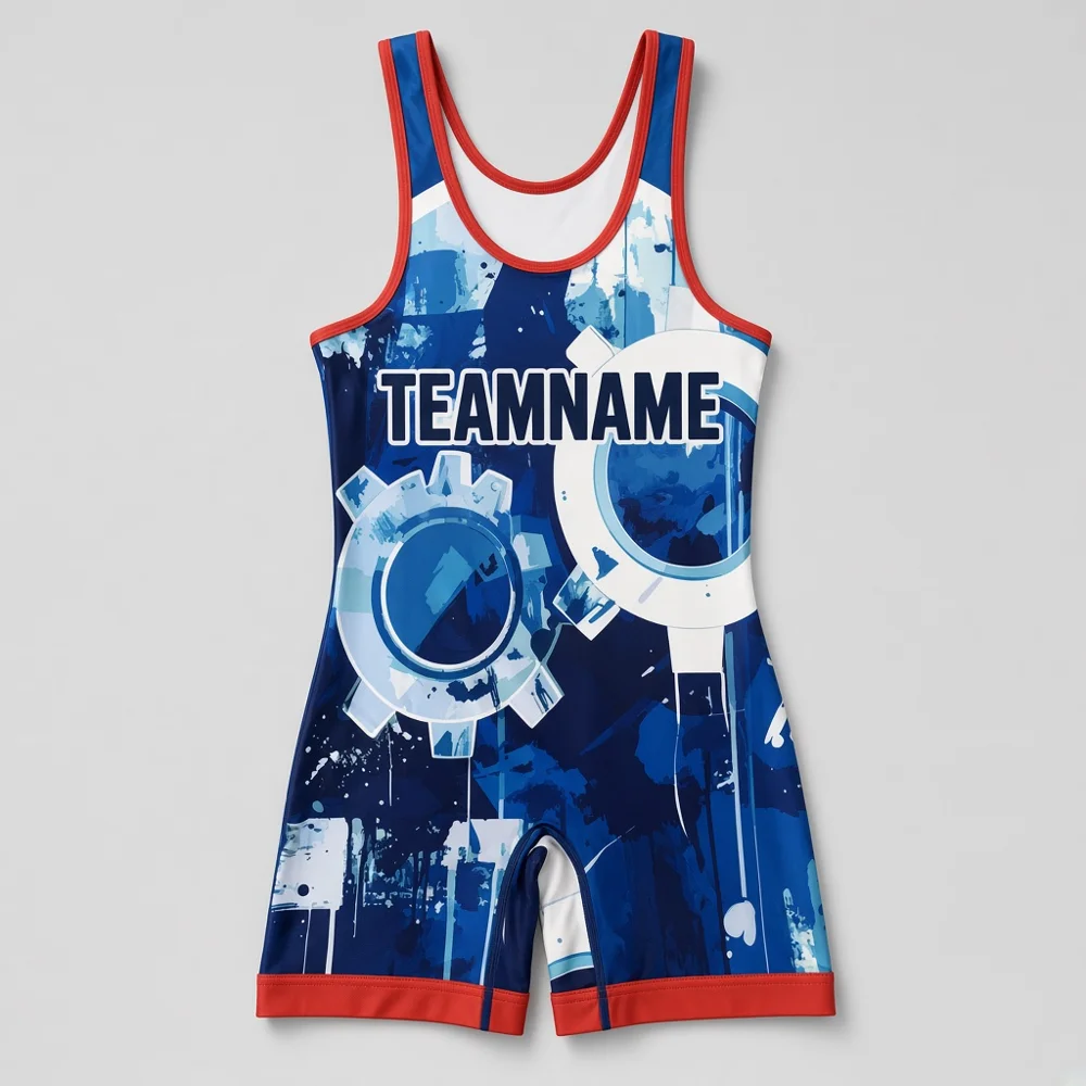 Custom sublimated wrestling singlet