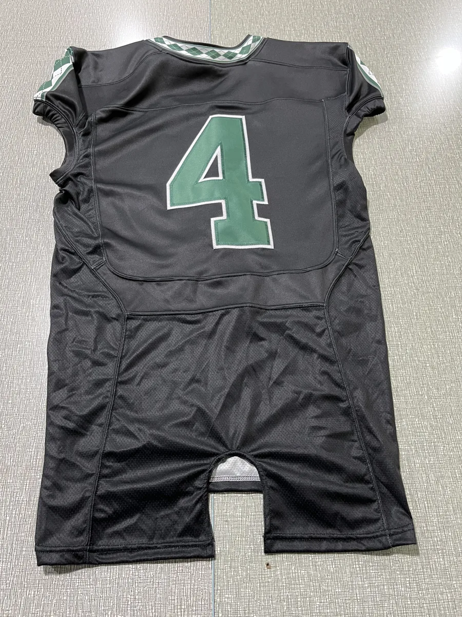 American Football Jersey – Black & Green - custom sportswear manufacturer Glory Ground Apparel