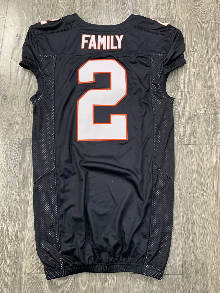 American Football Jersey – Navy & Orange - custom sportswear manufacturer Glory Ground Apparel