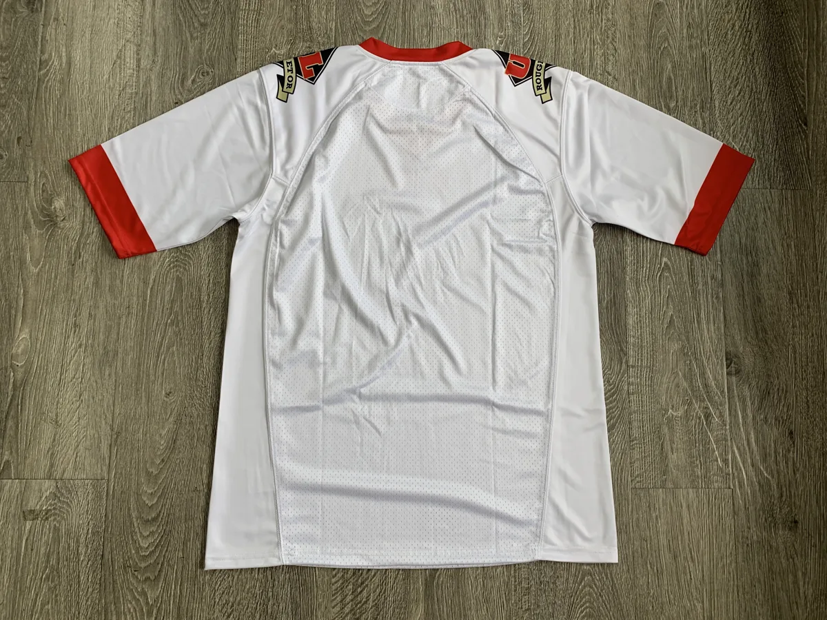 American Football Jersey – White with Red Shoulders - custom sportswear manufacturer Glory Ground Apparel