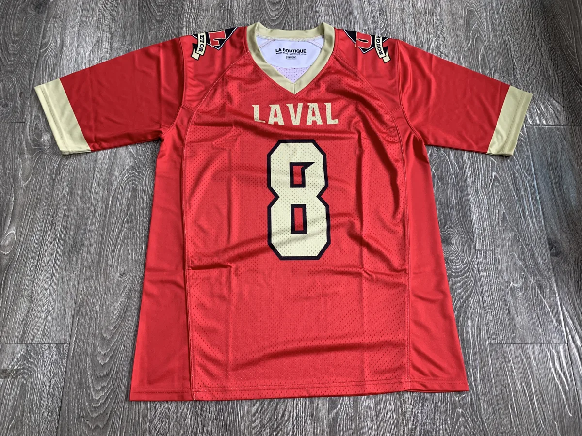 American Football Jersey – Red & Cream - custom sportswear manufacturer Glory Ground Apparel