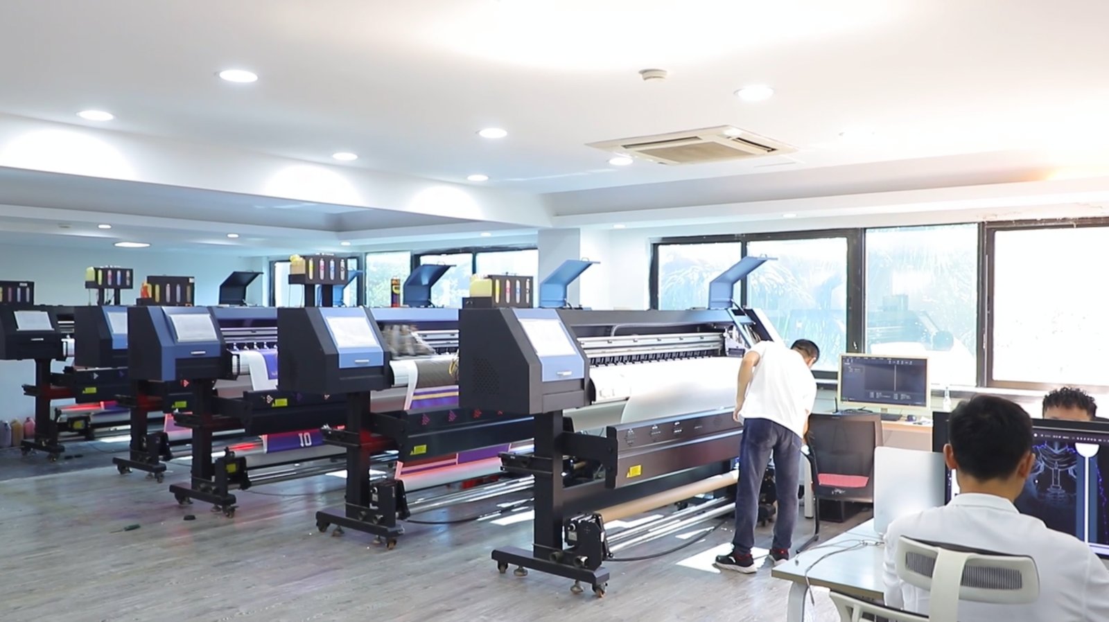 Sublimation printing workshop preparing jersey bodies before twill or embroidery is added