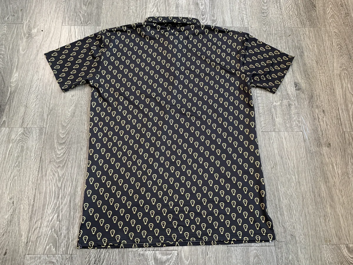 Golf Polo – Black Micro Pattern - custom sportswear manufacturer Glory Ground Apparel