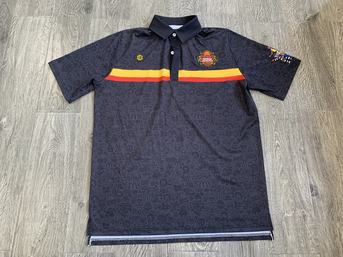 Golf Polo – Navy with Chest Stripe - custom sportswear manufacturer Glory Ground Apparel