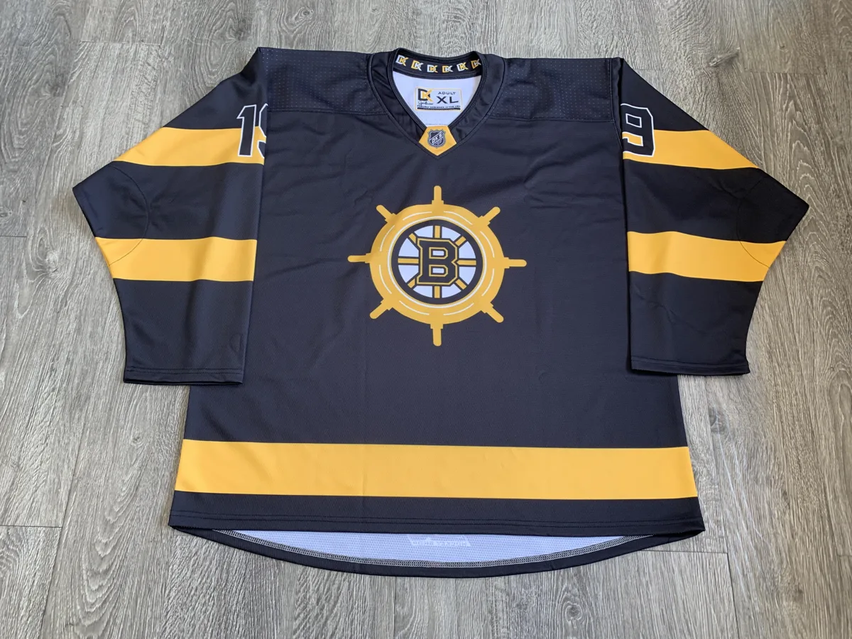 Hockey Jersey – Black & Gold Stripes - custom sportswear manufacturer Glory Ground Apparel
