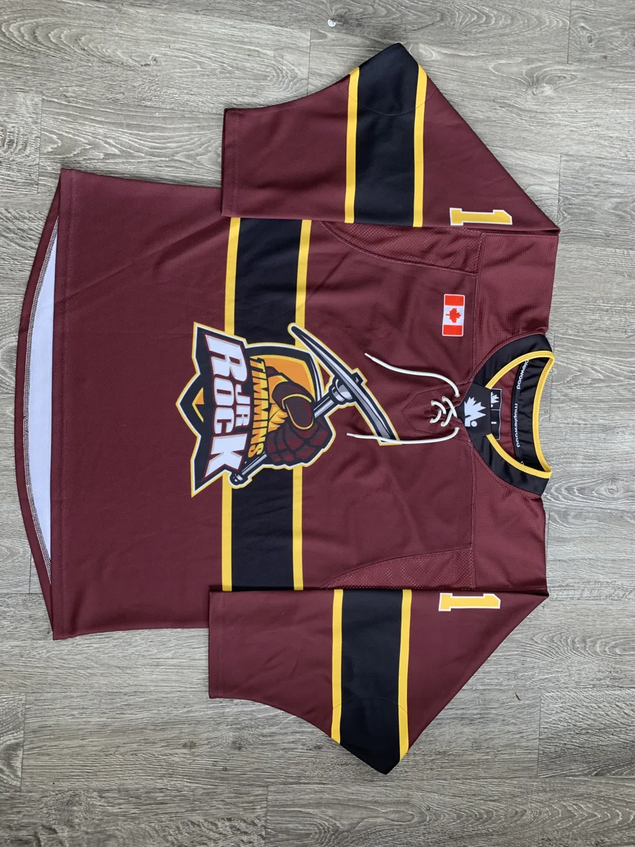 Hockey Jersey – Maroon Shoulder Yoke - custom sportswear manufacturer Glory Ground Apparel