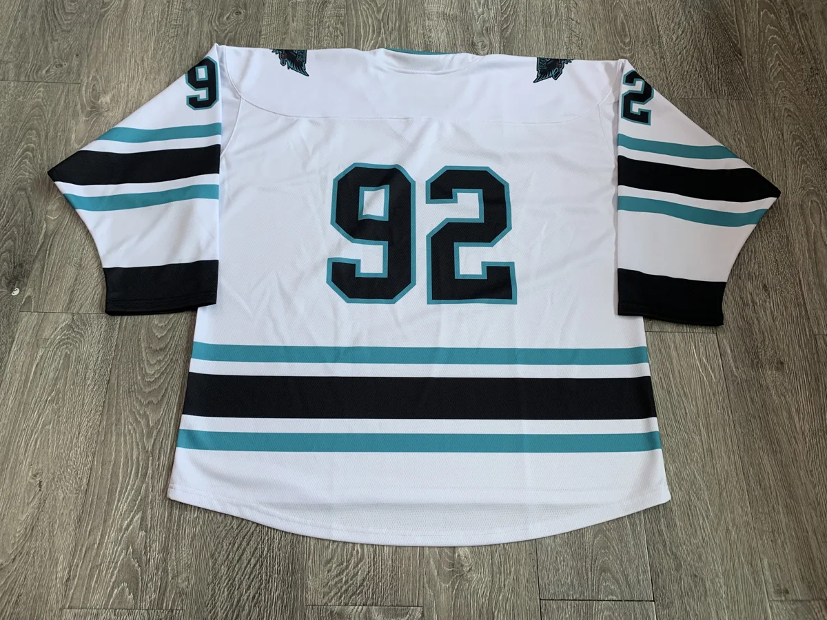 Hockey Jersey – White with Owl Crest - custom sportswear manufacturer Glory Ground Apparel