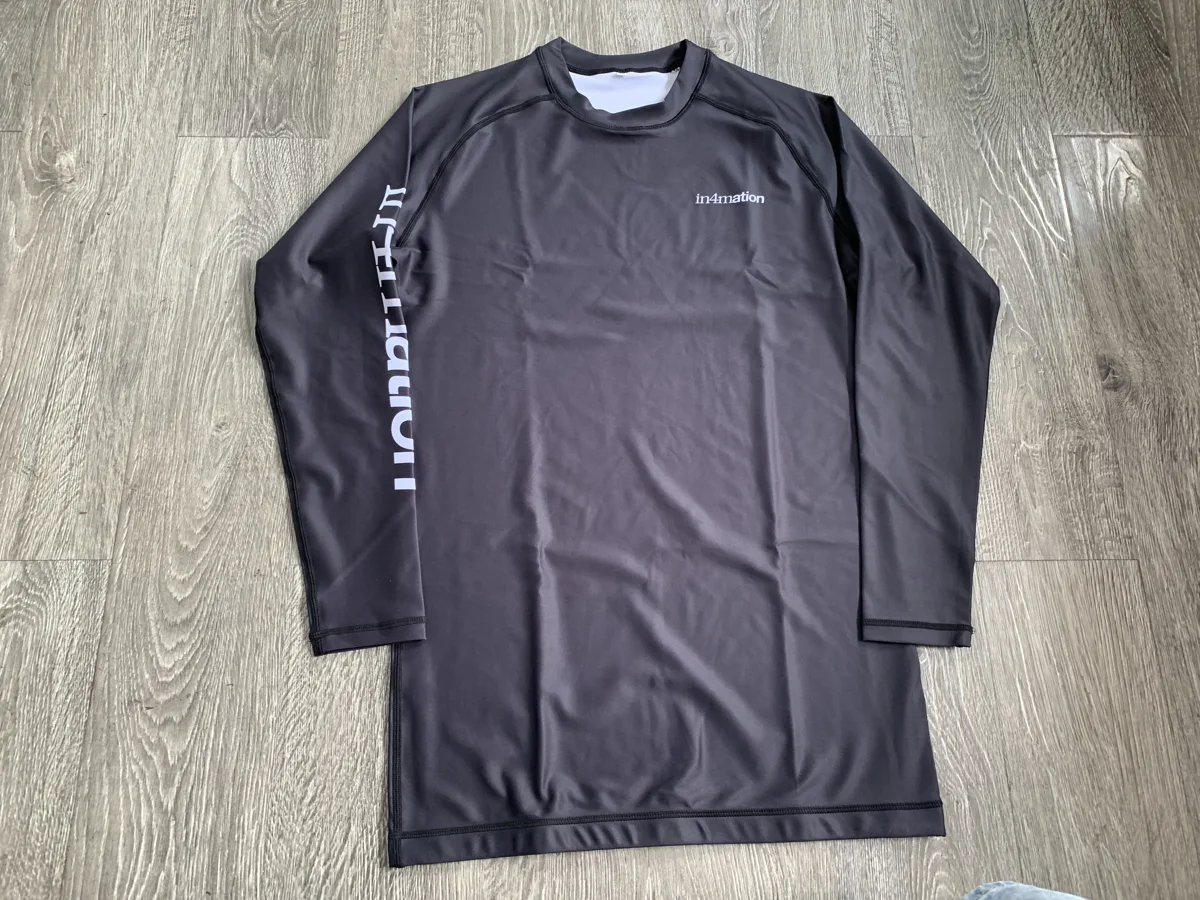 Long Sleeve Rash Guard – Black Tonal - custom sportswear manufacturer Glory Ground Apparel
