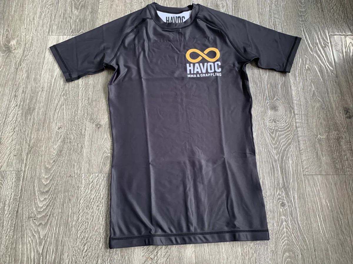 Short Sleeve Rash Guard – Charcoal - custom sportswear manufacturer Glory Ground Apparel