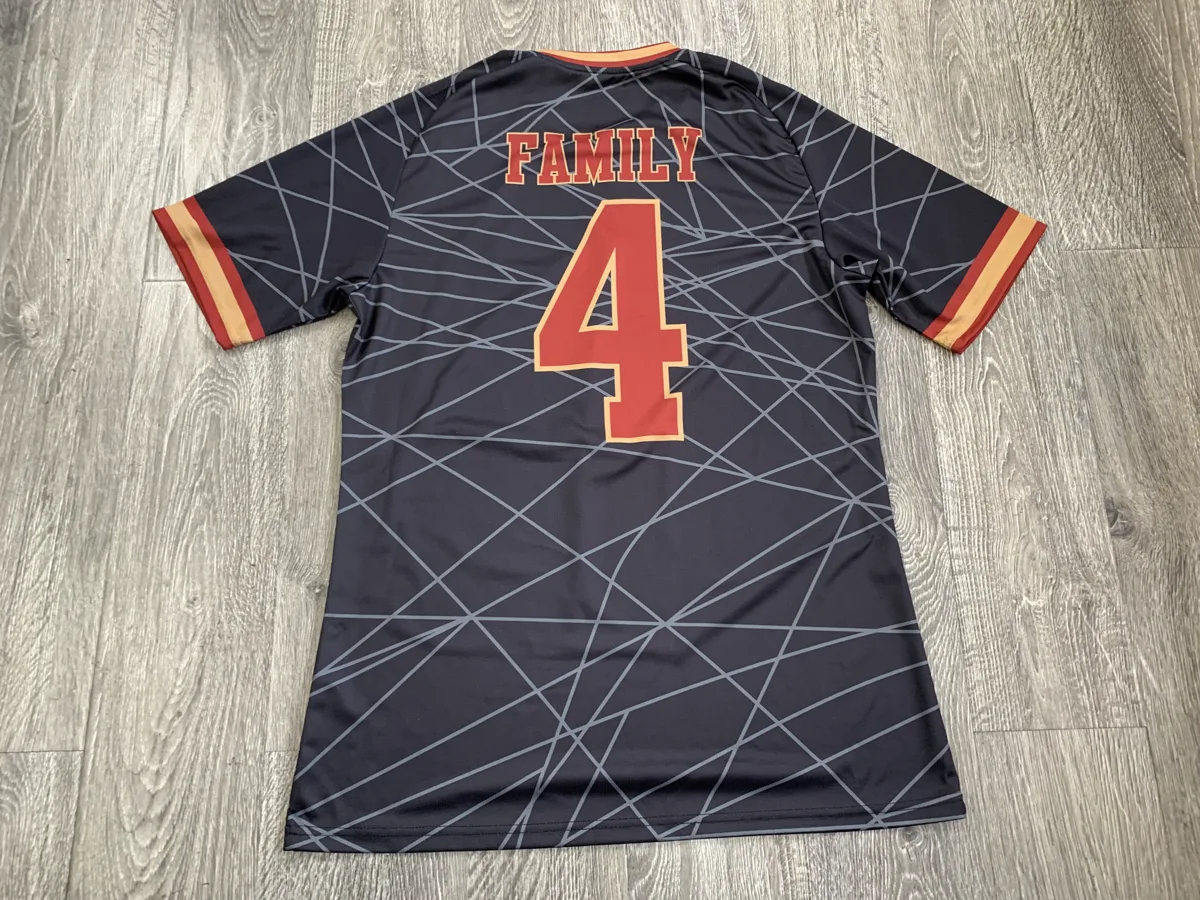 Soccer Jersey – Black Geometric Lines - custom sportswear manufacturer Glory Ground Apparel