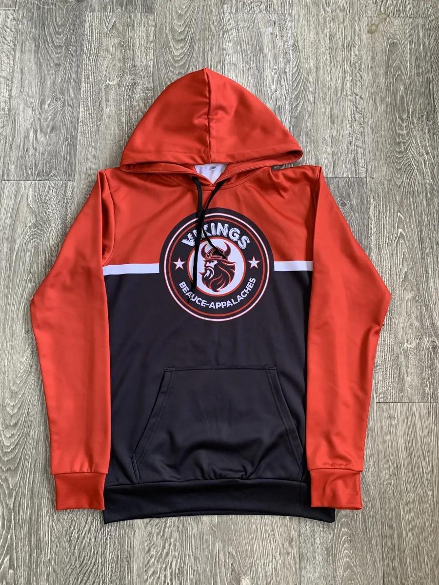 Sublimated Hoodie – Red & Black - custom sportswear manufacturer Glory Ground Apparel